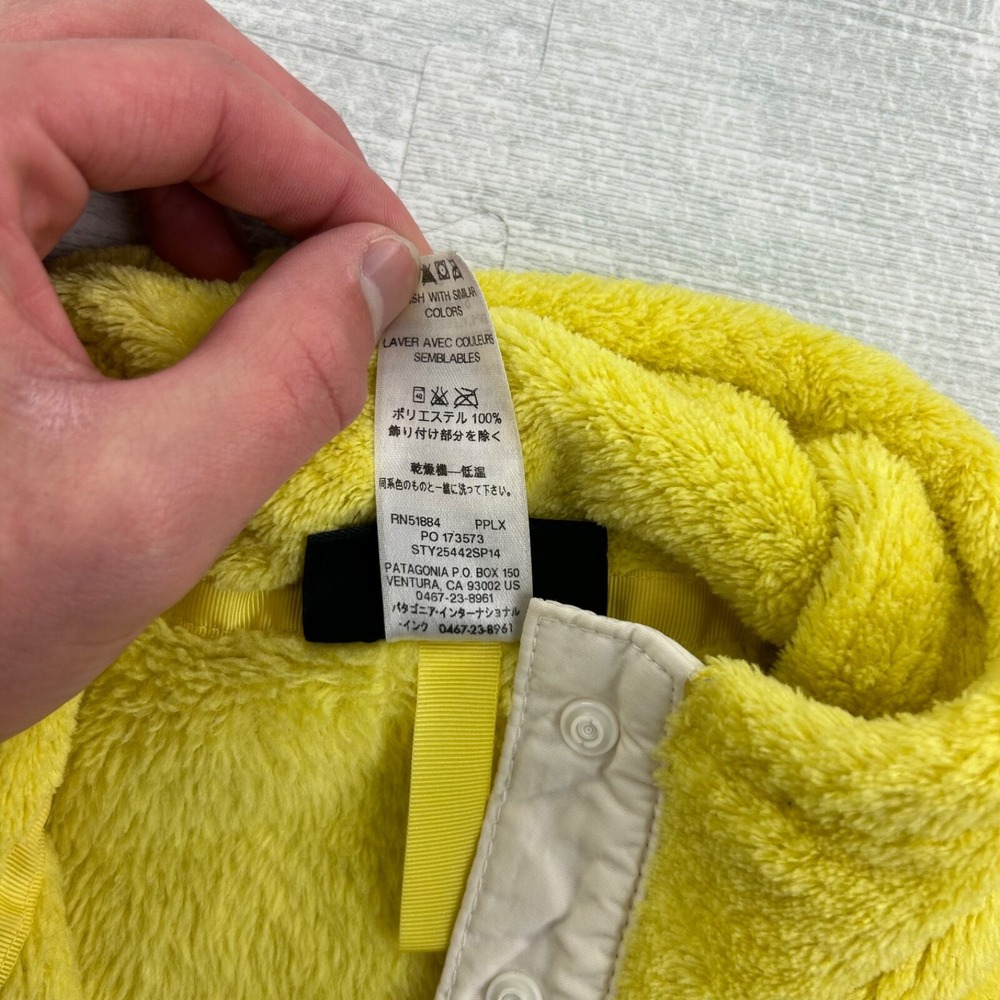 Patagonia Re-Tool Snap-T Jacket Womens Small Yellow Synchilla STY25442SP14 - Picture 4 of 8